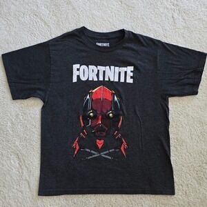 Fortnite Kids T Shirt Graphic Print Short Sleeve Crew Neck Dark Gray XL